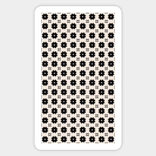 Floral Black and White Sticker